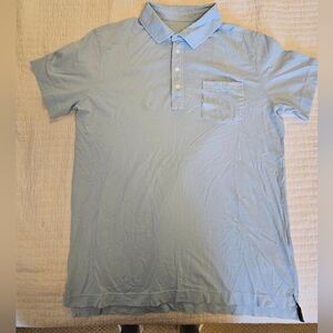 Billy Reid Pensacola Polo Sky Blue sz Med